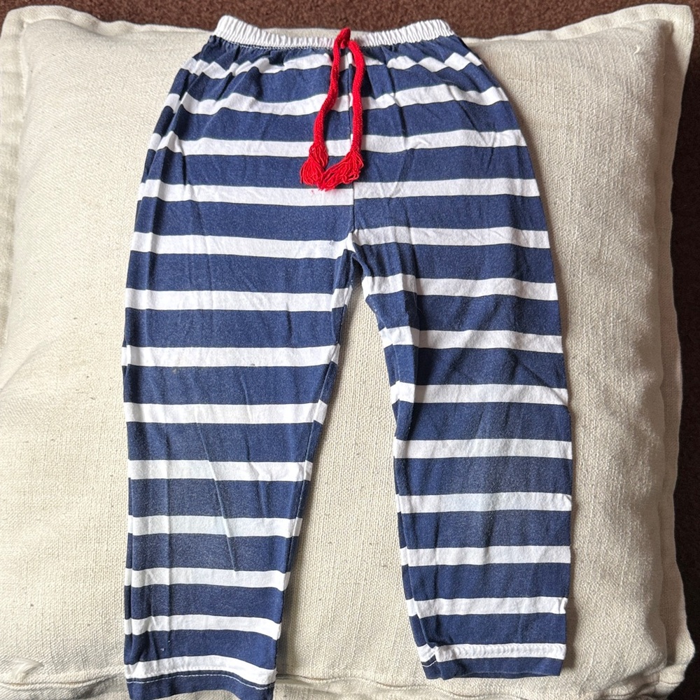 Source Unknown Blue and White Striped Kids Joggers